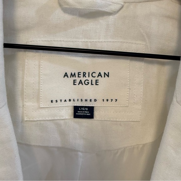 AMERICAN EAGLE white linen blazer - Picture 3 of 7